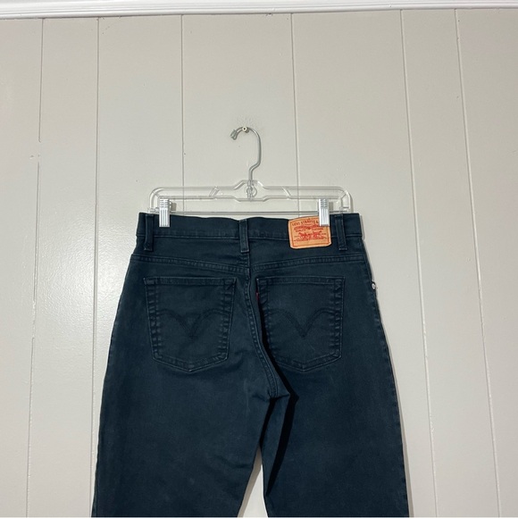 Levis 550  Relaxed Boot Cut  Jeans Womens Black Size 8s - Picture 7 of 9